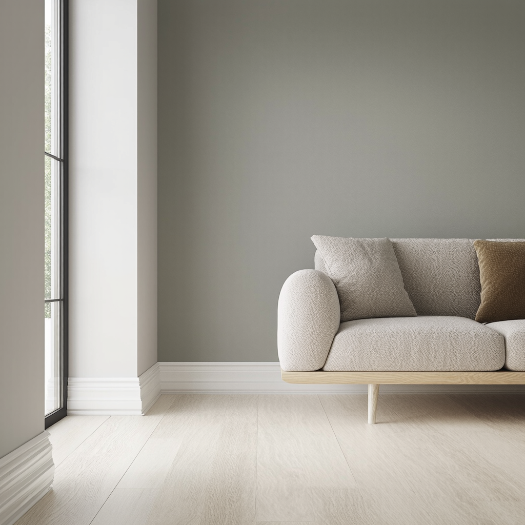 ไม้บัวพื้นสีขาว